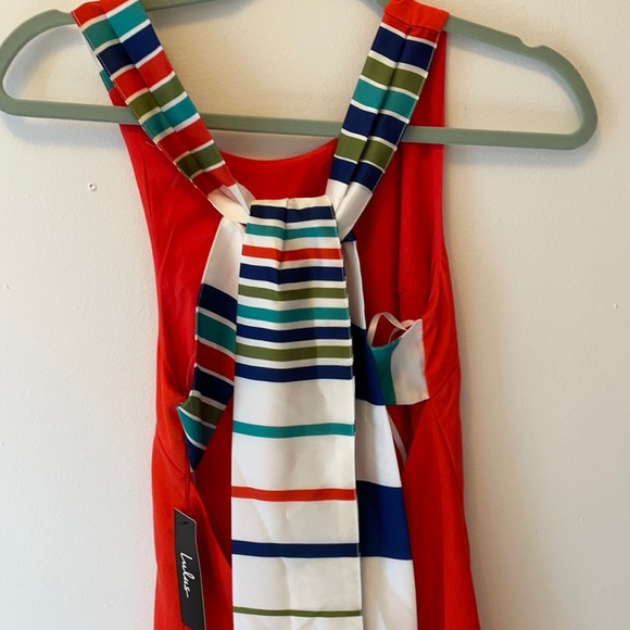 joyful red orange multi stripe tie back mini dress Orange Multi Floral Halter Mini Dress | Womens | X-Large (Available in XS, S, M, L) | 100% Polyester